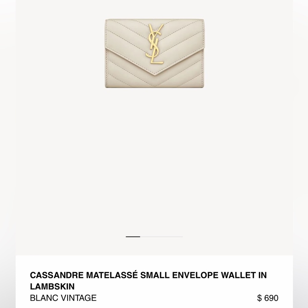 Saint Laurent Quilted Leather Card Holder Wallet - Picture 3 of 16